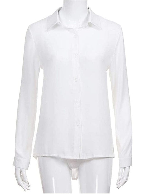 Elegant Women's Business Blouse Shirt in Blue, Yellow, and Gray