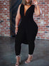 Elevate Your Street Style with Women's Sleeveless V-Neck Jumpsuit