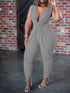 Elevate Your Street Style with Women's Sleeveless V-Neck Jumpsuit