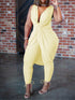 Elevate Your Street Style with Women's Sleeveless V-Neck Jumpsuit