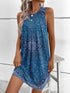 Ethnic Geometric Print Sleeveless Mini Dress