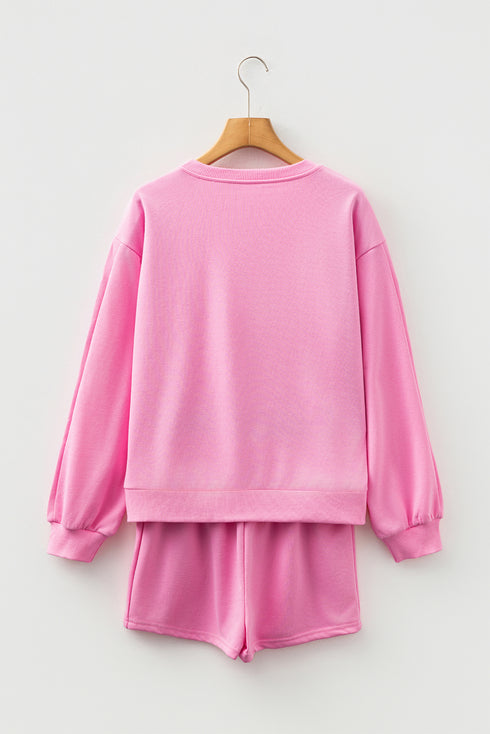 bow embroidered 2pcs set