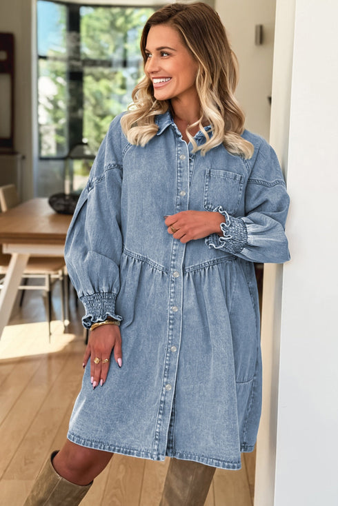 denim shirt mini dress
