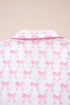 bow print pajama set