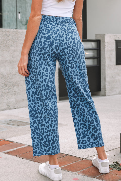 leopard print jeans womens