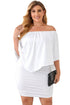 one-shoulder-waisted-three-quarter-sleeve-dress
