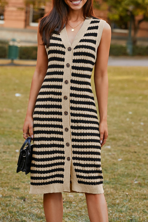striped sweater dress