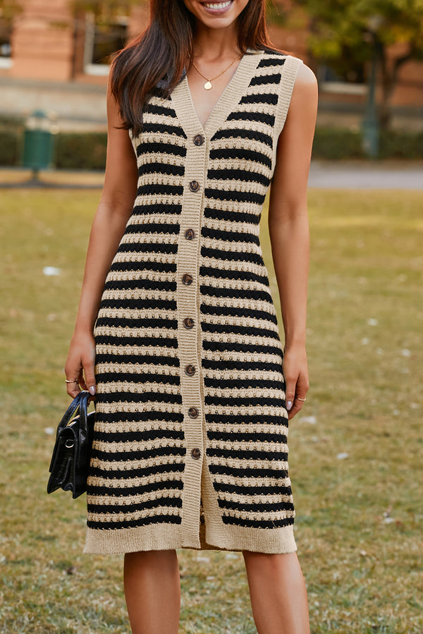 striped sweater dress