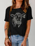 black-rhinestone-steer-head-graphic-fashion-t-shirt