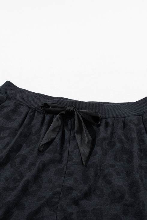 gray-printed-leopard-long-sleeve-satin-tie-shorts-two-piece-set