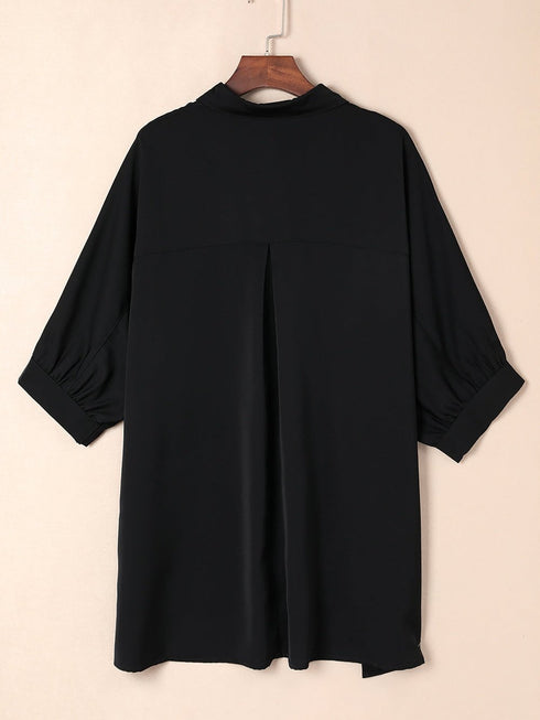 womens-blouses-satin-commute-solid-color-v-neck-long-sleeved-blouse