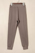 Dark Brown Drawstring Elastic Waistband Pocketed Joggers