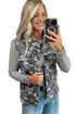 Gray Camo Cargo Denim Vest