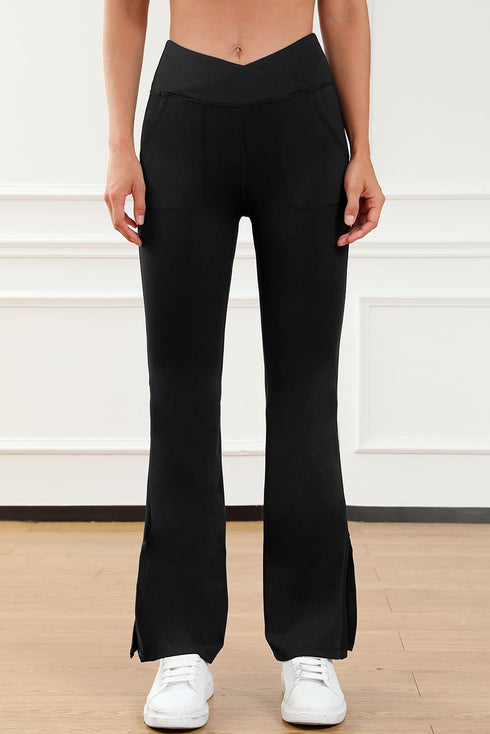 solid-vintage-inspired-high-waist-flare-leg-slim-pants