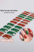 Fiery Red 22pcs Christmas Fashion Mixed Tone Gel Nail Sticker Set
