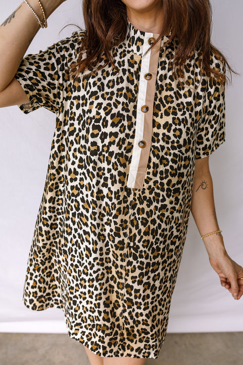 leopard mini dress