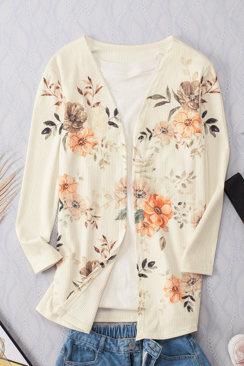 printed-lightweight-and-batwing-sleeve-medium-length-cardigan