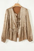 metallic blouse