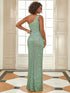 Fancy One Shoulder Sequin Long Evening Dress