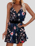 Fashion V-neck Floral Print Sling Dress