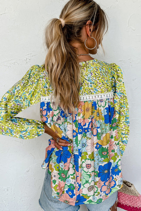 green-mixed-floral-print-long-sleeve-blouse