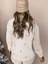 white-plush-star-pattern-long-sleeve-pullover-and-shorts-lounge-set