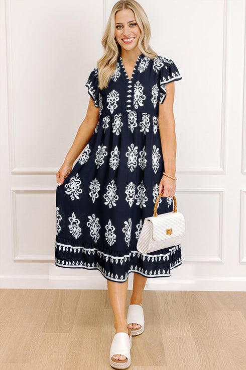 western print dress