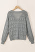 gray crochet cardigan