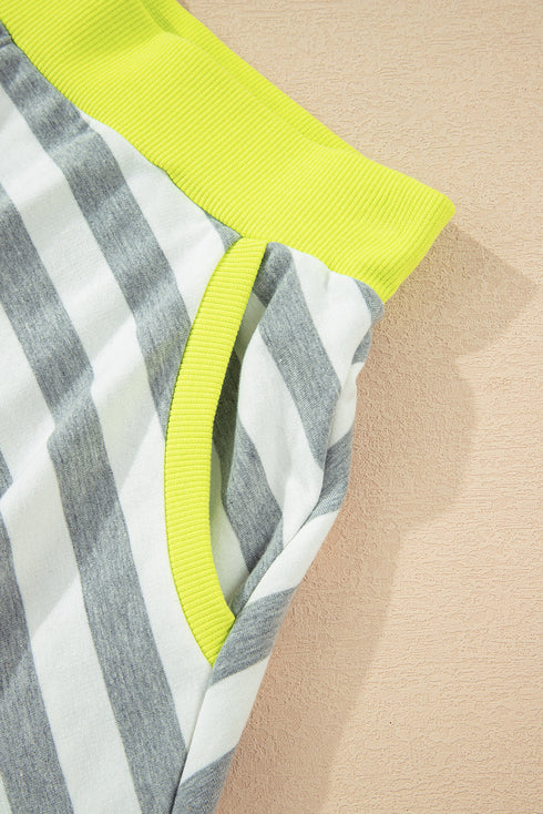 stripe shorts set