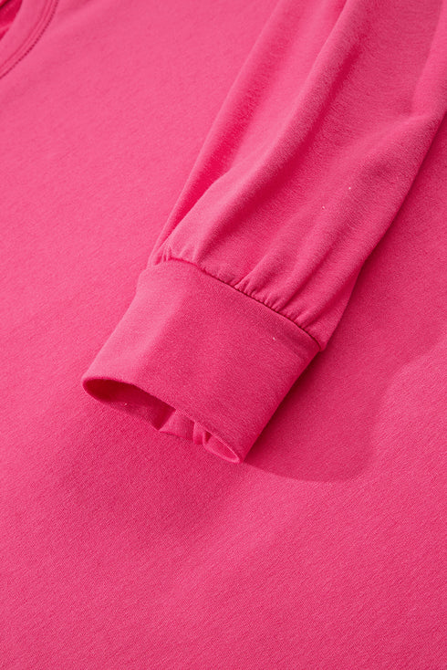 floral hem long sleeve top