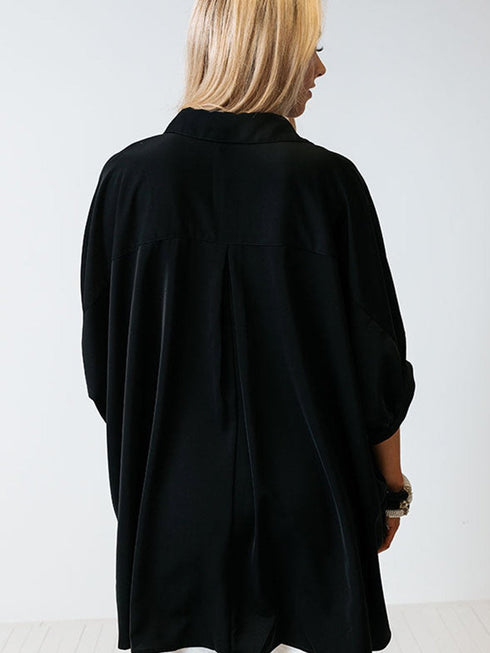 womens-blouses-satin-commute-solid-color-v-neck-long-sleeved-blouse