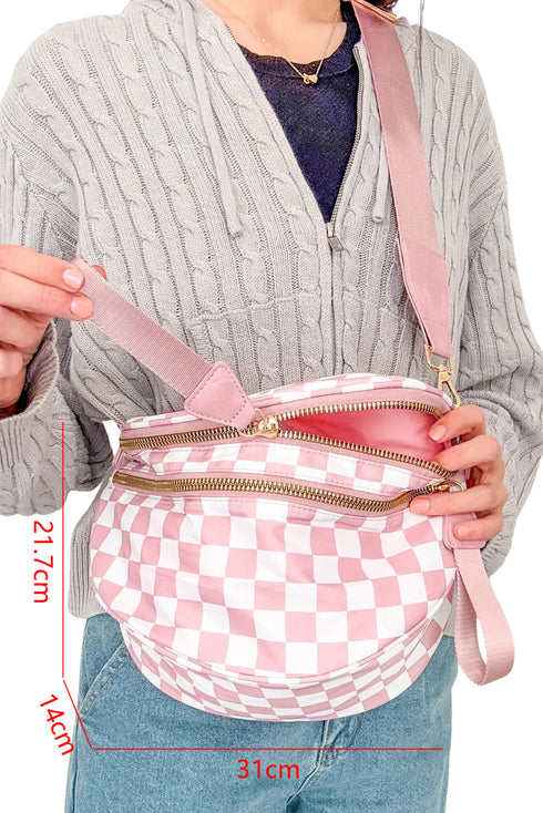 checkered print bag