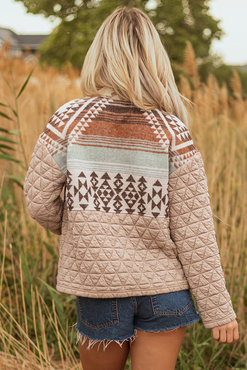 aztec quilted jacket