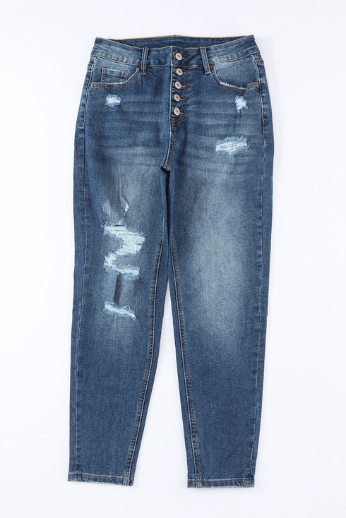 retro-rolled-hem-single-breasted-closure-straight-loose-casual-jeans