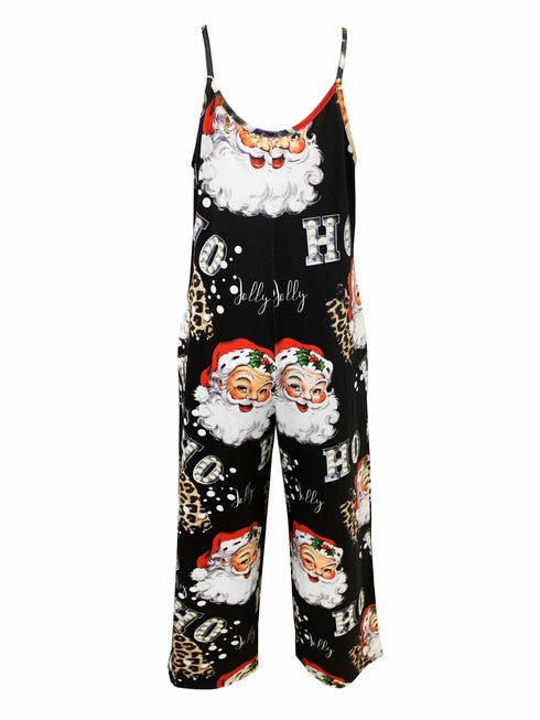 Festive Season Santa V Neck Jumpsuit