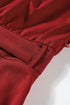 Fiery Red Chic Belted Wide Leg Jumpsuit