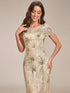 Fireworks Embroidered Sequins Backless Bodycon Evening Dress