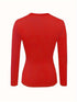 Fitted Crew Neck Top with Long Sleeves and Ribbed Texture