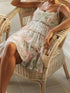 Floral Print Suspender Chiffon Seaside Beach Dress