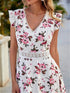 Floral Print V-Neck Sleeveless Dress