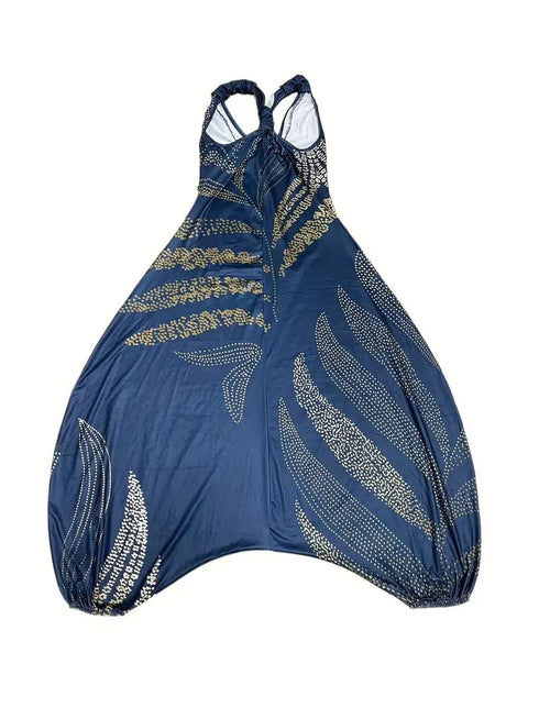 Floral V Neck Harem Jumpsuit for Women: Stylish and Comfortable Sleeveless One-Piece