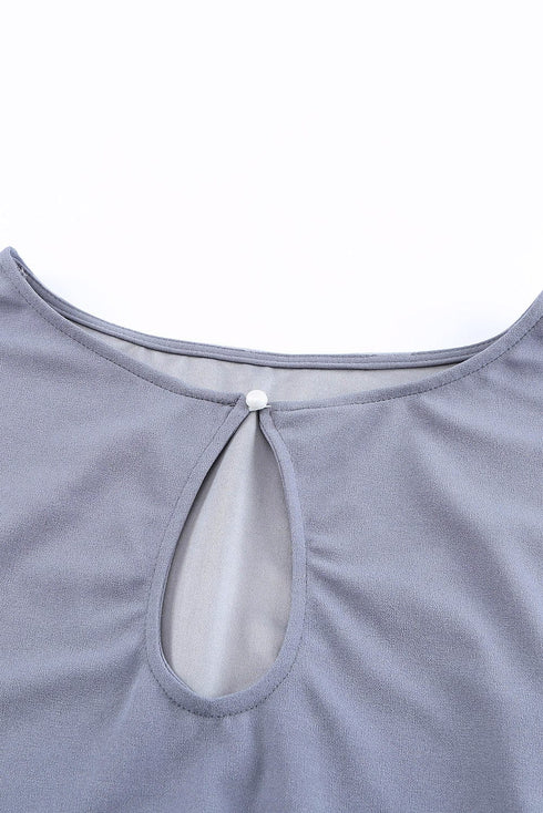 Glamorous Gray Belted Wide Leg Jumpsuit