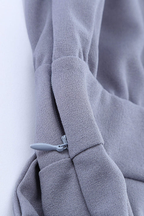 Glamorous Gray Belted Wide Leg Jumpsuit