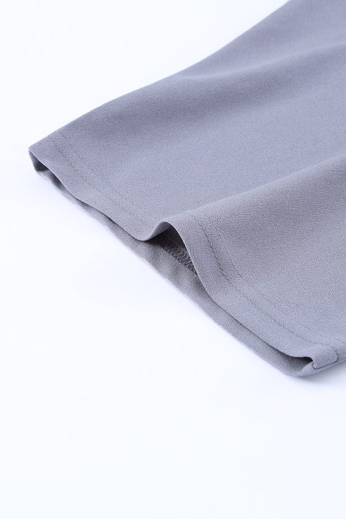 Glamorous Gray Belted Wide Leg Jumpsuit