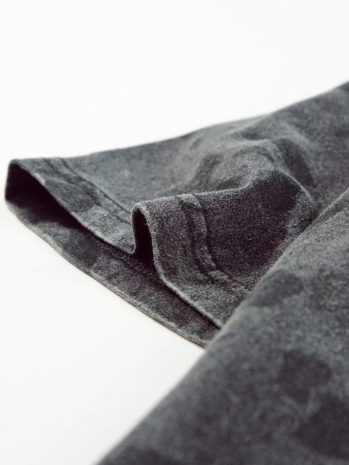 Gray Leopard Print T-Shirt Dress with Handy Pockets