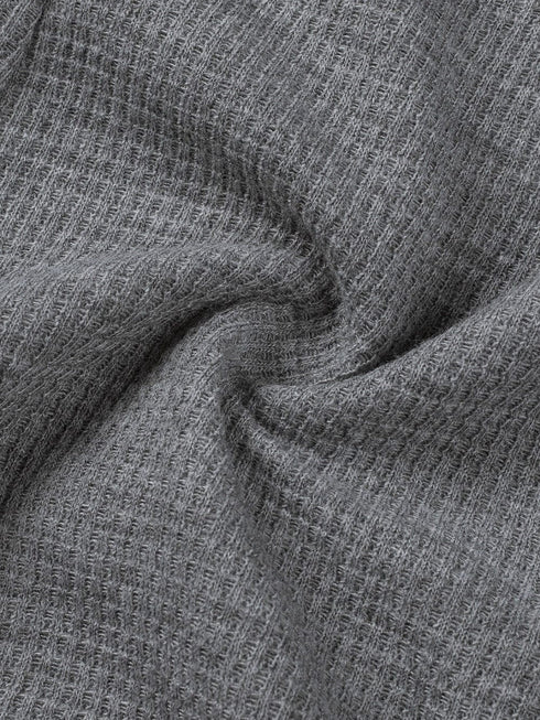 Gray Textured Sleeveless V-Neck Pocketed Casual Jumpsuit