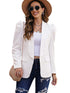 Green Fruit Collar Long Sleeve Women's Blazer in Solid Color - Versatile Slim Fit Regular Length Top