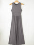 Grey A-Line Cinched Waist Sleeveless Jumpsuit