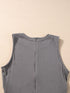 Grey A-Line Cinched Waist Sleeveless Jumpsuit
