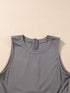 Grey A-Line Cinched Waist Sleeveless Jumpsuit
